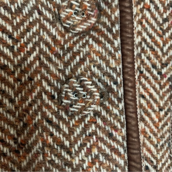 Vintage Abercrombie & Fitch Wool Silk Herringbone Blazer Y2K Retro Work Medium - Picture 6 of 10